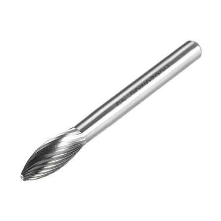 

Tungsten Carbide YG8 Single Cut Rotary Burrs File Oval Shape with 1/4 Inch Shank and 8 mm Head Size
