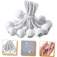 thumbnail image 5 of 100 Pcs Elastic Rope Outdoor Teepee White Tarps Camping Tarp Adjustable Bungee Cords Tarp Canopy Bungee Cords Elastic String with Tarp Ball Bungee Cords Ball Bungee for Tarp Heavy, 5 of 5