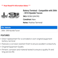 thumbnail image 2 of Battery Terminal - Compatible with 2006 - 2010 Hyundai Tucson 2007 2008 2009, 2 of 2