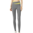 thumbnail image 2 of High Waist Leggings with Pockets Women's Yoga Pants High Waist Hip Lifting Fitness Stretchy Workout Pants Running Sports Tights Gray M, 2 of 5