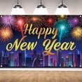 thumbnail image 4 of Decoraciones de Feliz Año Nuevo Banner de patio exterior Celebración de festivales festivos Banner de Año Nuevo Decoraciones, 4 of 5