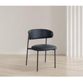 thumbnail image 3 of Meridian Furniture Lupita Black Vegan Leather Dining Chair (Set of 2), 3 of 14