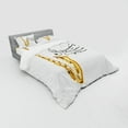 thumbnail image 3 of Ambesonne Black White Bedding Set 3 Pcs, Template Solo Vibes, Twin, Yellow Black White, 3 of 3