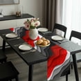 thumbnail image 2 of Red Black Ombre Table Runner 120 Inches Long, Modern Geometric Abstract Aesthetics Cream Kitchen Coffee Dining Table Decoration for Home Party Birthday Wedding Home Decor 13x120 Inches, 2 of 8