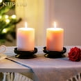 thumbnail image 4 of Nuptio BlackPillar Candle Holder， Iron Candle Plate Holder for Pillar  Candle Holder Set of 2, 4 of 6