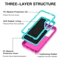 thumbnail image 2 of I-HONVA For Samsung Galaxy S26 Case,Magnetic 3-Layer Military Grade Drop Protection Anti-Slip Rugged Shockproof Dustproof Protection Phone Case,Rose Green, 2 of 7
