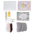 thumbnail image 4 of Kit de fieltro de aguja, fibra química de lana, manualidades de juguete hechas a mano con animales para principiantes(186# Ballet Hamster), 4 of 8