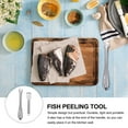 thumbnail image 2 of MLINS Stainless Steel Fish Scaler with Comfortable Grip and Meat Protecting Teeth for Home Use Silver, 2 of 8