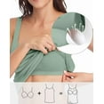 thumbnail image 3 of Charmo Womens's Cotton Tank Tops Built in Removable Padded Bra Camisole Adjustable Wider Straps Cami Shirts,S-3XL, 3 of 6