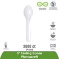 thumbnail image 2 of Eco-Products Plantware Tasting Spoons, 3", White, Pack Of 2,000 Spoons, 2 of 2