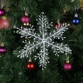 thumbnail image 3 of 3 uds Navidad copo de nieve blanco Windows fiesta árboles de Navidad decoración colgante (22cm Likrtyny Oficina Multiescena Multifunción, 3 of 6