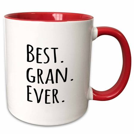 

Best Gran Ever - Gifts for Grandmothers - Grandma nicknames - black text - family gifts 15oz Two-Tone Red Mug mug-151509-10