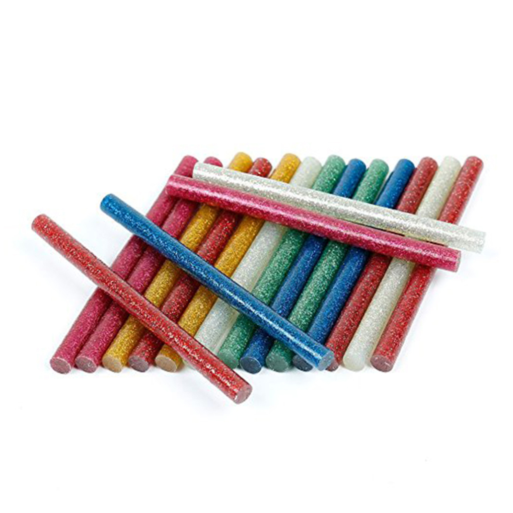 IBASETOY 200Pcs Hot Glue Sticks Eva Adhesive Assorted Colors for Craft Projects Home and Office Use