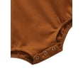thumbnail image 2 of Diconna Bébé Fille Garçon Automne Rompers, Arc-en-Ciel Broderie Manches Longues Combinaison, 2 of 6