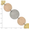 thumbnail image 4 of Chisel Stainless Steel Tri-Color IP-plated Lasercut Discs Bracelet, 4 of 4