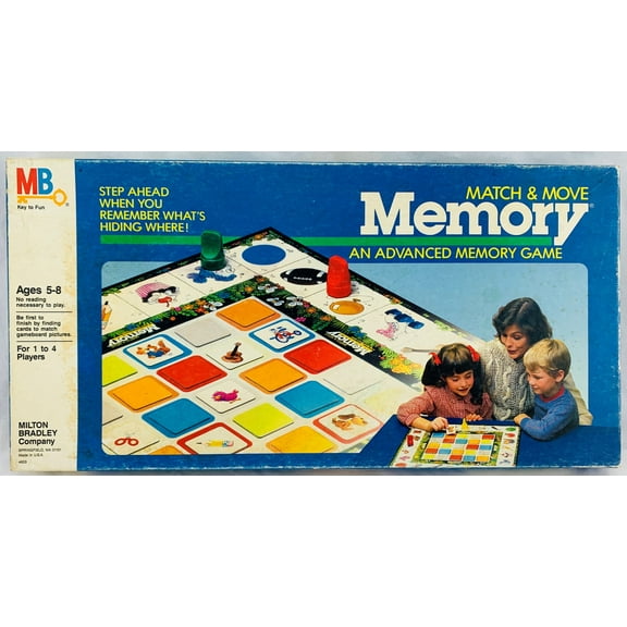 Open Box Match and Move Memory Game Milton Bradley 1986 Complete Great Condition