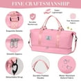 thumbnail image 5 of Gynky Travel Duffle Bag Set 2 Pack Weekender Bags for Women with Shoe Compartment Carry On Overnight Gym Duffel Bags with Wet Pocket Hospital Bags for Labor and Delivery, 5 of 8