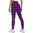 thumbnail image 3 of gbyLJF Womens Workout Yoga Pants Plaid Printed High Waisted Tight Pants Stretchy Butt Lifting Leggings for Women, 3 of 7