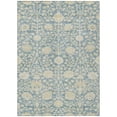 thumbnail image 2 of HomeRoots 603449 3 x 5 ft. Sky Blue & Beige Floral Washable Indoor & Outdoor Rectangle Area Rug, 2 of 5
