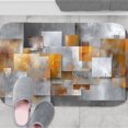 thumbnail image 2 of 1pc Abstract Square Composition Absorbent Non-Slip Bathroom Thickened Flannel Rug Decor,Soft,Quick Drying,Suitable For Indoor/outdoor Use,Bathrooms,Bedrooms,Kitchens,Terrace,Laundry Rooms,16"x24", 2 of 9
