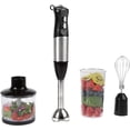thumbnail image 3 of 6-Speed Immersion Blender - 4-in-1 Hand Mixer with Whisk, Food Processor Cup, and 32oz Beaker for Soup, Smoothies, and  by  (Black), 3 of 6
