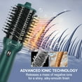 thumbnail image 3 of Dual Voltage Travel Hair Dryer Brush Blow Dryer in One, Aima Beauty 2.3 inch Ionic Perfect Styling Tool for Travel, Dark Green, 3 of 8