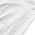 thumbnail image 6 of Nestiefly Men's Linen Dress Pants Lightweight Pleated Front Relaxed Fit Business Casual Slacks Trousers Summer Wedding Party White L, 6 of 9