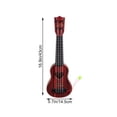 thumbnail image 2 of WEUVEB Mini Instruments Plastic Brown Miniature Guitar Shape 1Set, 2 of 5