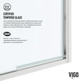 thumbnail image 5 of Vigo Vg6079cl3076 Astoria 76" High X 30" Wide Pivot Framed Shower Door - Chrome, 5 of 7
