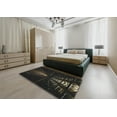 thumbnail image 4 of Ahgly Company Indoor Round Patterned Black Novelty Area Rugs, 5' Round, 4 of 6