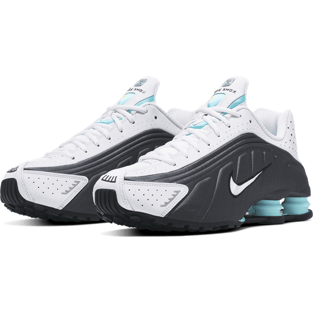 Aparecer monte Vesubio Electrónico Nike Mens Shox R4 Lifestyle Shoe White/White-Metallic Hematite Aqua (7.5) -  Walmart.com