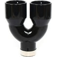 thumbnail image 6 of Anqidi Exhaust Pipe, 2.5" Inlet 3.5" Outlet Black Stainless Steel Car Exhaust Pipe Tail Dual Muffler Tip, 6 of 8