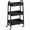 Black, variant on ZUNMOS 3 Tier Rolling Cart, Metal Utility Storage Cart with Lockable Wheels for Livingroom, Bathroom, Kitchen & Narrow Spaces, White