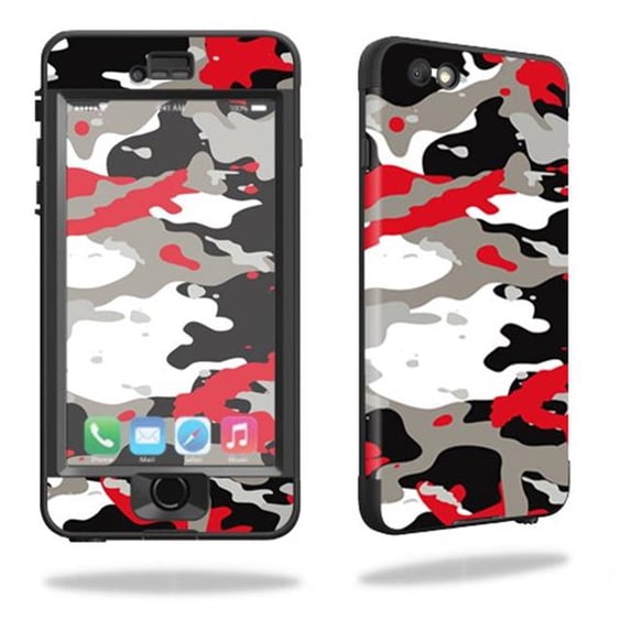 MightySkins LIFIP6PL-Red Camo Skin for Lifeproof iPhone 6 & 6S Plus Nuud Wrap Cover Sticker - Red Camo