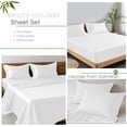 thumbnail image 2 of 100% Bamboo California King Sheet Set - Ultra Soft, Breathable & Cooling, Ideal for Hot Sleepers, 16" Deep Pocket, Hotel Luxury Bedding (White), 2 of 8