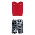 thumbnail image 2 of iiniim Girls Gymnastics Dance Sports Two Piece Outfit Racer Back Crop Top with Booty Shorts Swimwear, 2 of 7