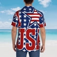 thumbnail image 6 of Happy Independence Day 4th Of July Hawaiian Shirts For Men, Summer Short-Sleeve Relaxed-Fit Button-Down Shirts X-Large, 6 of 9