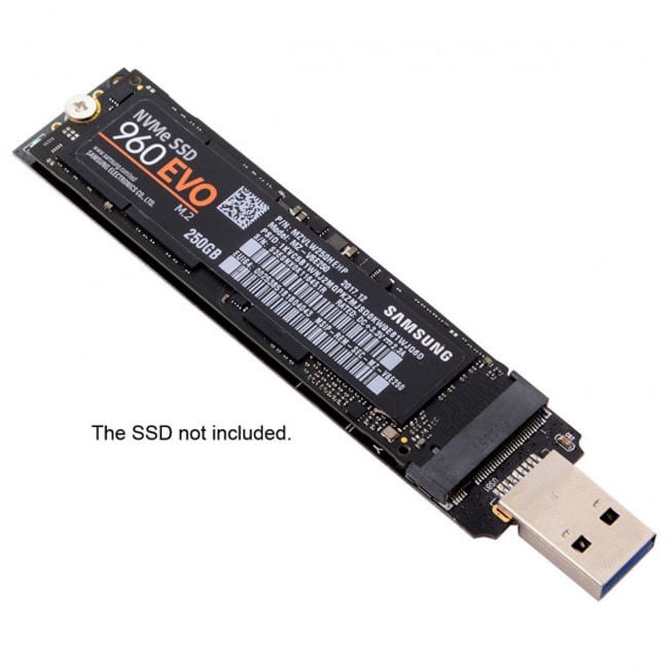 JSER USB 3.0 to NVME M-key M.2 NGFF SSD External PCBA Conveter Adapter RTL9210 Chipset with Case
