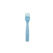 Your Zone 24-Piece Plastic Square Dinnerware Set for Kids, 4 Divided Trays, Plates, Bowls, Cups, Forks and Spoons, Cream/Orange/Green/Blue