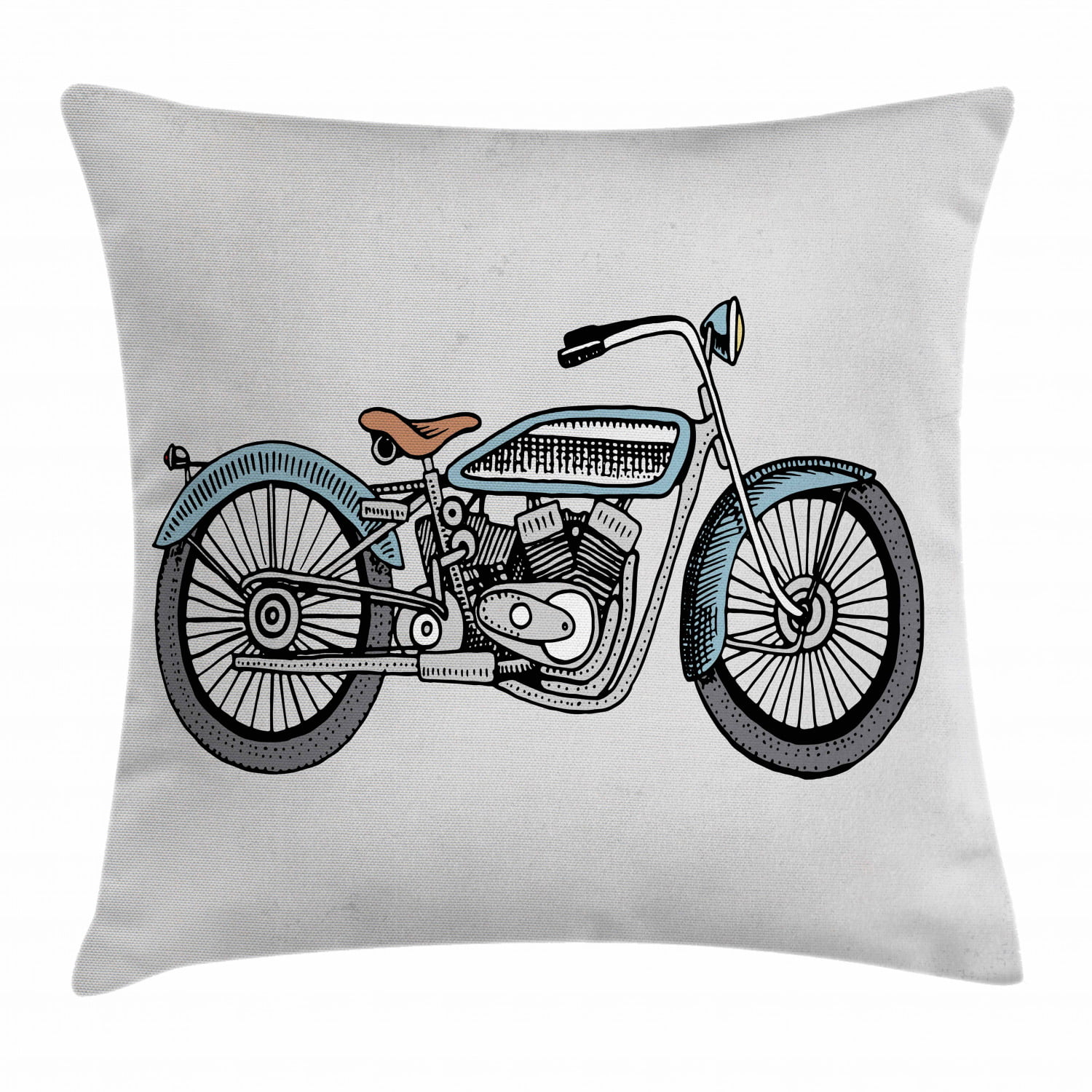 Skull Motorcycle Riders Gift Idea Lover Skull Biker Motorcycle Rider Throw Pillow 18x18 Multicolor