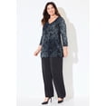 thumbnail image 5 of Catherines Women's Plus Size Flocked Tie-Dye V-Neck Tunic, 5 of 5