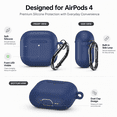thumbnail image 3 of Lonmuju Silicone Case Cover for Airpods 4th Gen, Protective Earbud Skin with Cleaning Kit and Carabiner,Dark blue, 3 of 7