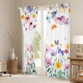 thumbnail image 3 of Manfei Floral Flower Blackout Curtains Set of 2 (52x84 Each) for Female, Rustic Butterfly Animal Window Curtains, Vintage French Style Curtains and Drapes, Living Room Curtains Decor, 3 of 6