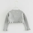 thumbnail image 4 of GYRATEDREAM Girls Long Sleeve Bolero Cardigan Kids Button Closure Knitted Shrug Cropped Sweaters Tops 1-8 Years, 4 of 8