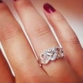 thumbnail image 5 of K-KED Charm Heart Cut Cubic Zircon 925 Silver Ring Women Anniversary Ring Sz 6-10-Red-10, 5 of 8