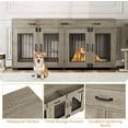 thumbnail image 3 of 2025 New Double Dog Crate Furniture, 71'' Large Dog Kennel Indoor with 3 Storage Drawers and Removable Divider for 2 Dogs, Heavy Duty Decorative Dog House TV Stand Side Table for Medium Large Dogs, 3 of 7