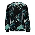 thumbnail image 7 of Sweatshirt For Womens Crewneck Geometric Lattice Hoodies Teen Girls Cute, 7 of 7