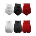 thumbnail image 6 of Wisremt Women's High Waisted Bikini Bottom Ruched Swimsuit Briefs S-3XL Red, 6 of 6