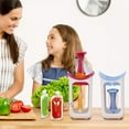 thumbnail image 1 of Máquina para Hacer Puré de Frutas y Verduras con 10 Bolsas Reutilizables, Exprimidor Manual para Comida Casera, Bolsas Portátiles para Guardar Refrigerios, Rojo/Azul, 1 of 7
