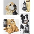 thumbnail image 5 of Garden Dog Statues Outdoor Decorations, Solar Lights Outdoor Puppy Statue, Outdoor Animal Statues with Solar Lantern for Patio, Lawn, Yard Art Decoration, Housewarming Garden Gift, 5 of 7